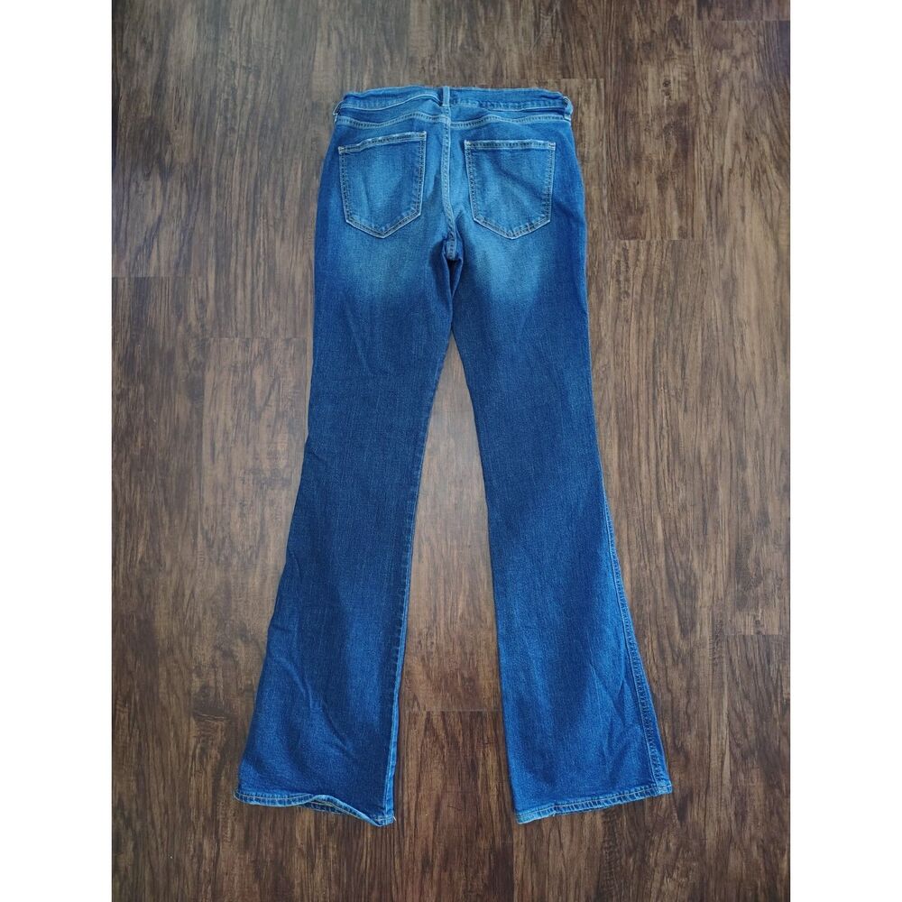 Old Navy Micro Flare Jeans Women's Size 2 Mid Rise Stretch Blue Denim Bootcut - Picture 3 of 6